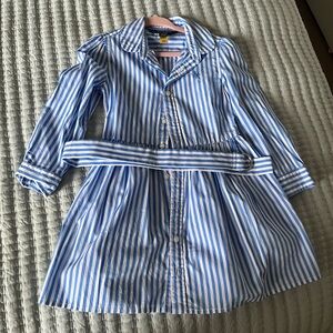Blue Striped Kids Shirt Dress
